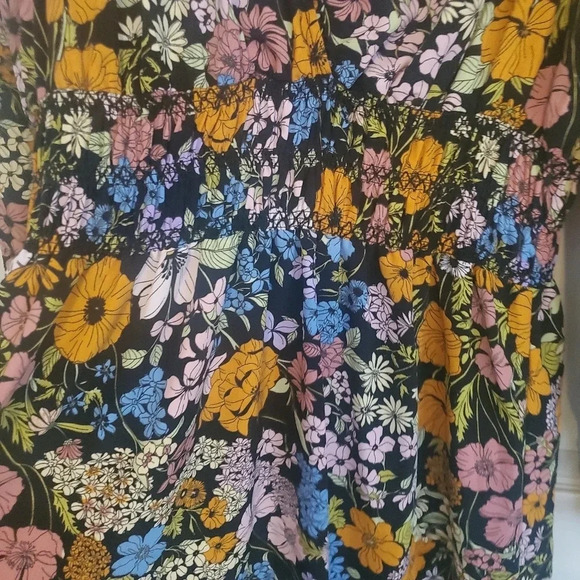 ANTHROPOLOGIE WAYF LONG SLEEVE FLORAL DRESS, SIZE LARGE - Picture 5 of 5